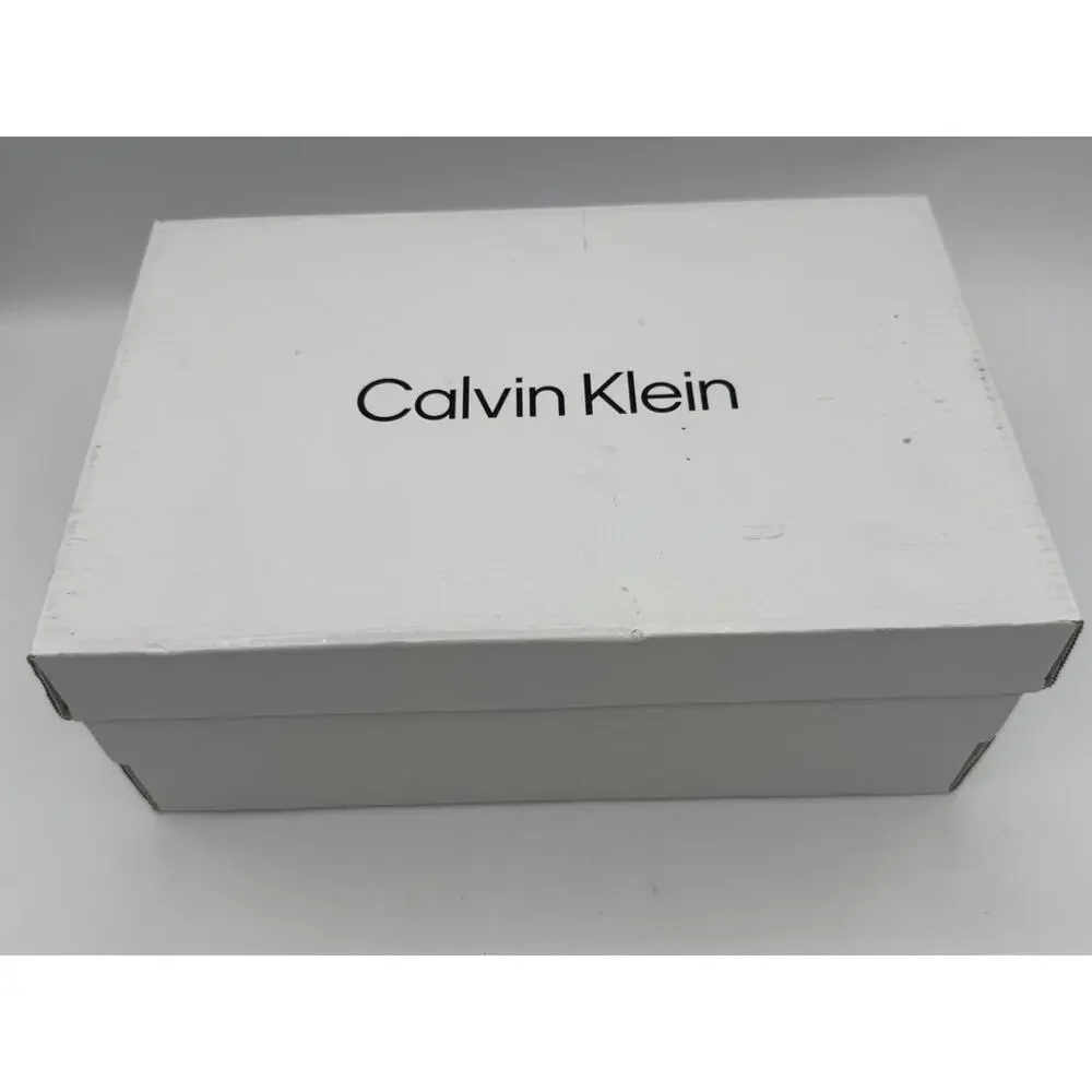Calvin Klein Gayle Pumps White Leather Size 6.5M, SLIP-ON, Pointed Toe, NIB